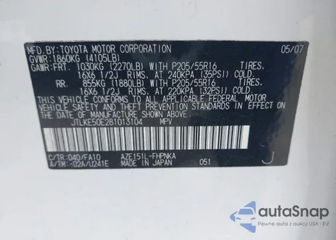 2008 Scion Xb from USA, damaged, VIN JTLKE50E281013104